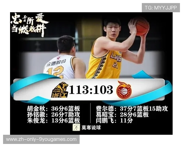 CBA浙江反击线路清晰,连续推进让比分被追近